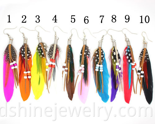 Bohemian Ethnic Feather Earrings